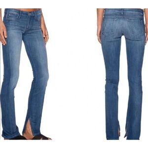 MOTHER The Slit Rascal jeans‎ Wicked Games wash Straight Leg Ankle Slits Size 27